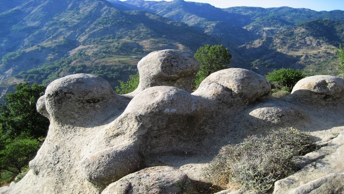 Rock formations in Aspromonte National Park, Calabria, Italy