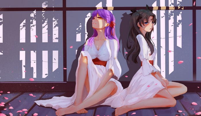 Matou Sakura and Tohsaka Rin from Fate/Stay Night