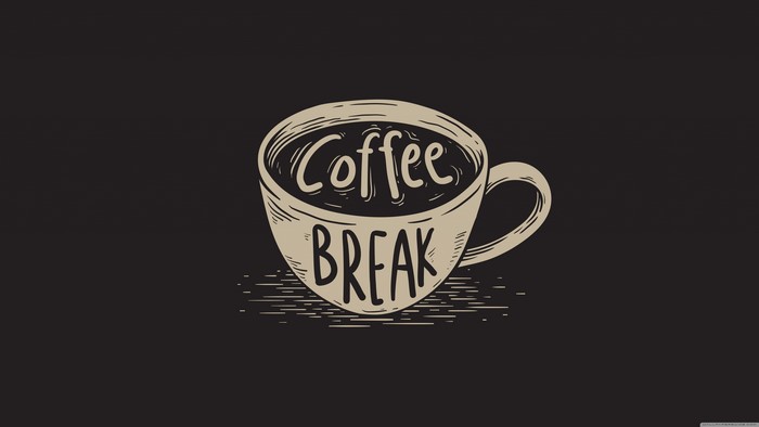 Coffee Break Typography on a Coffee Cup
