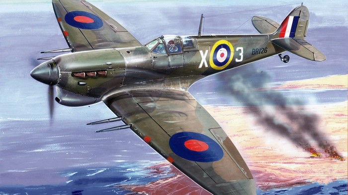 Supermarine Spitfire military aircraft in flight