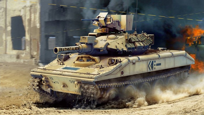 M551 Sheridan tank in combat