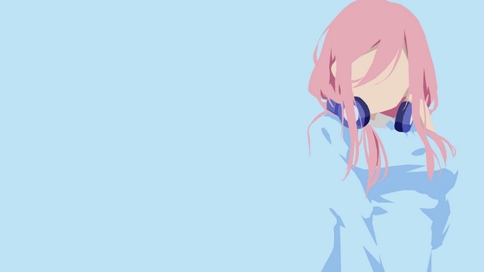Nakano Miku from 5-toubun no Hanayome, minimalist anime