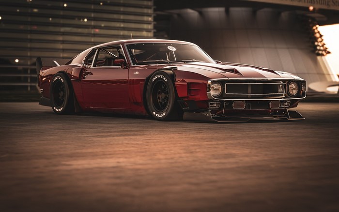 Red Ford Shelby Widebody Car