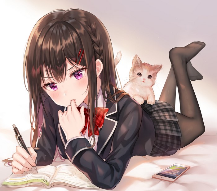 Tokkyu Digital Art of School Uniform Girl