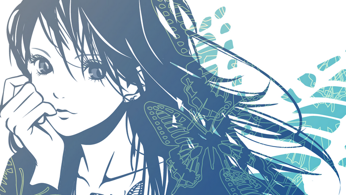 Anime girl with butterfly wings