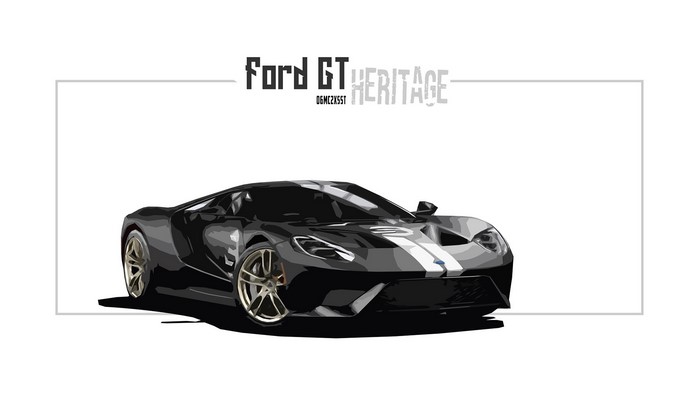 Ford GT Heritage car artwork