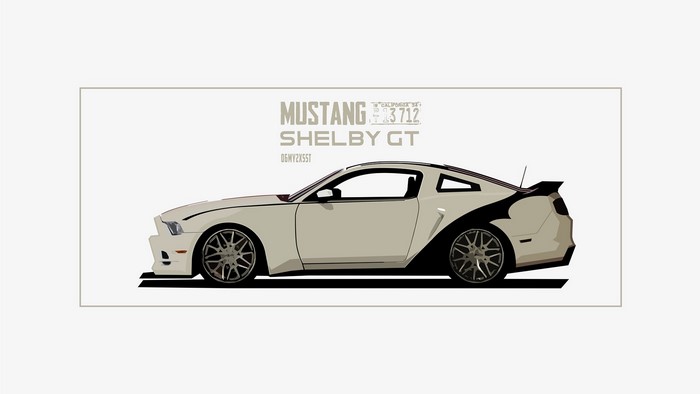 Mustang Shelby GT car illustration
