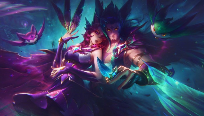Star Guardian Xayah and Rakan from League of Legends