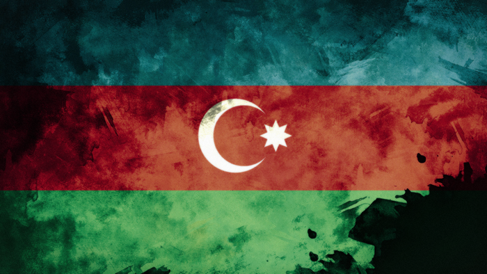 Grunge Azerbaijan flag