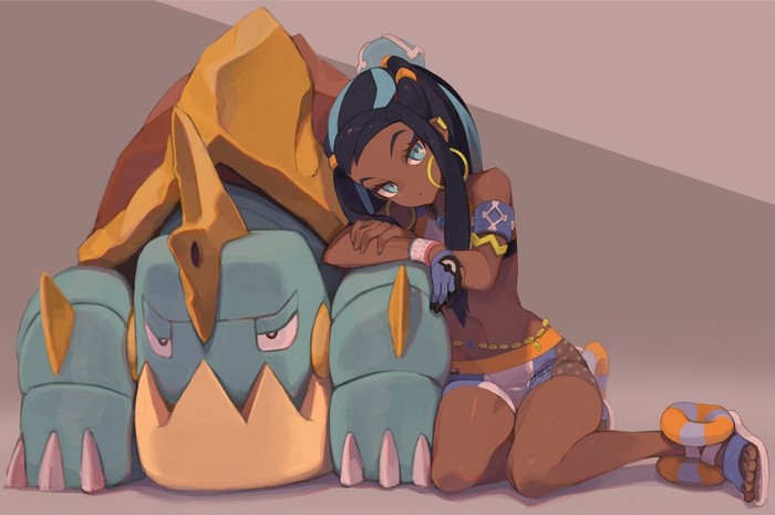 Nessa and Drednaw from Pokémon