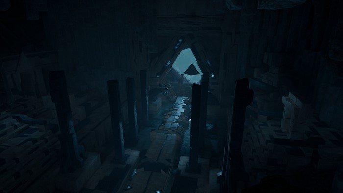 Assassin's Creed Odyssey ancient ruins with pyramid