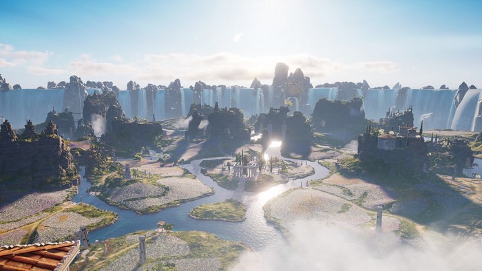 Assassin's Creed Odyssey screenshot of a fantasy landscape