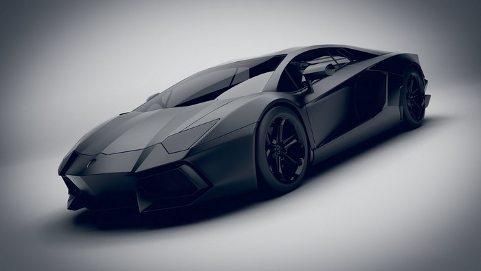 Black Lamborghini Aventador car render