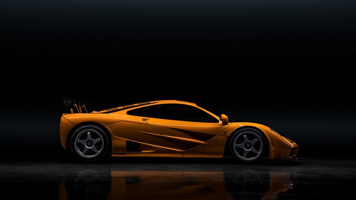 Orange McLaren F1 GTR supercar