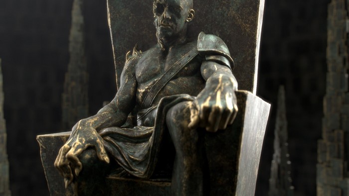 Sculpture of a seated figure by Carlos Sastre