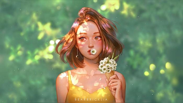 Karmen Loh Fantasy Girl with Daisies