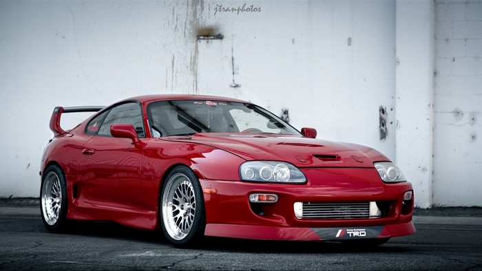 Red Toyota Supra JDM Sports Car