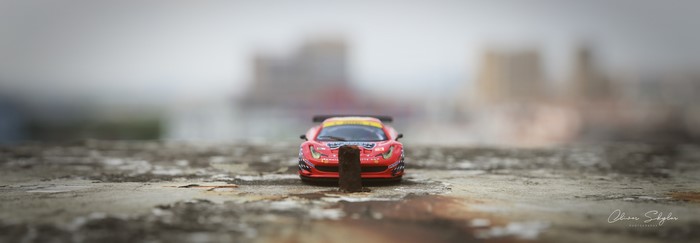 Red Ferrari 458 race car