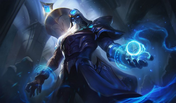 Ryze from League of Legends casting magic