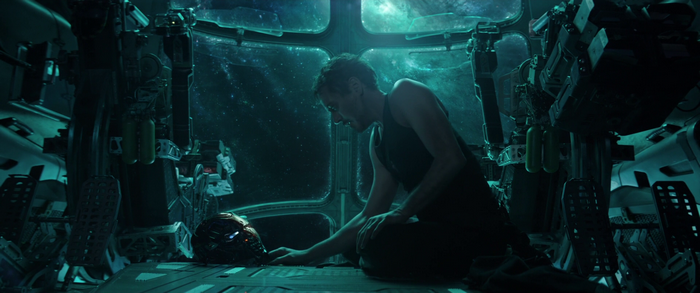 Iron Man from Avengers Endgame in space