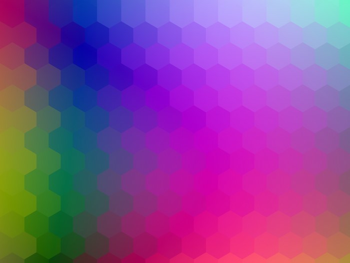 Abstract colorful hexagon pattern