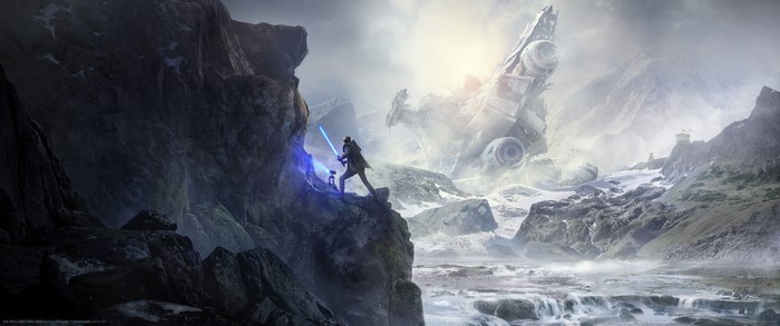 Cal Kestis and BD-1 from Star Wars Jedi: Fallen Order