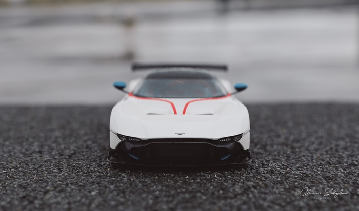 Aston Martin Vulcan race car on asphalt