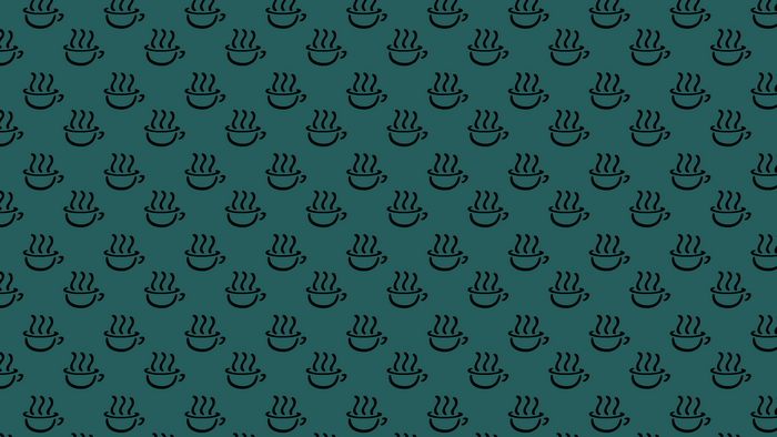 Pattern of steaming coffee cups