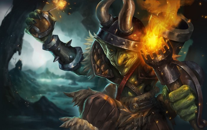 Goblin with a torch and a bomb