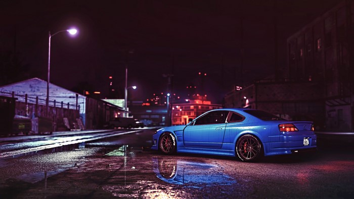 4K Nissan Silvia S15 Urban Night Scene