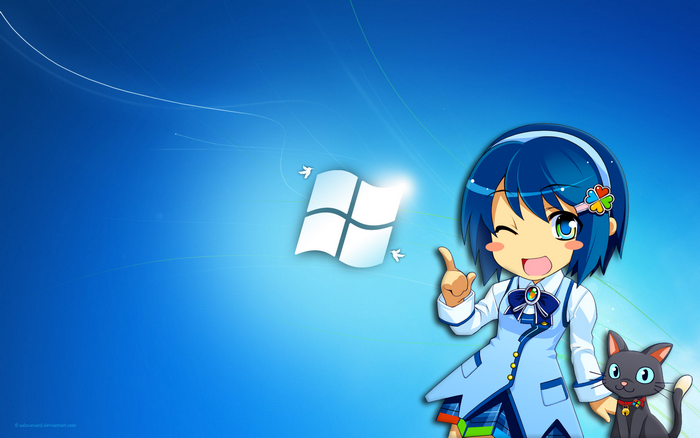 Windows 7, OS-tan, Madobe Nanami, HD Wallpaper | Rare Gallery