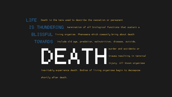 Death definition with motivational words
