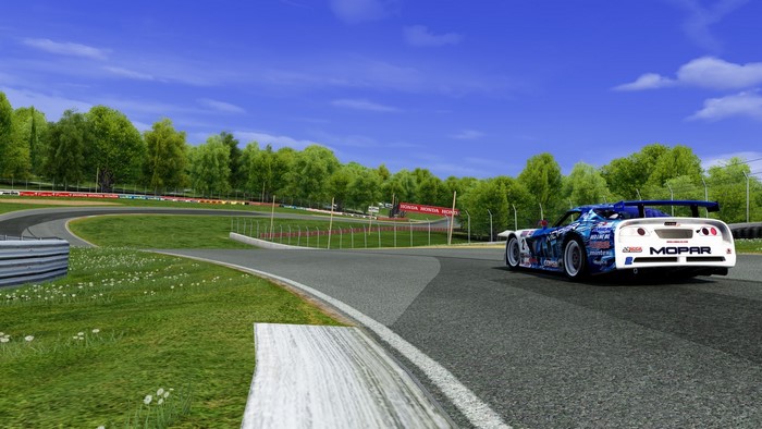 Dodge Viper race car on a track in Assetto Corsa