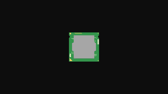 Simple vector illustration of a computer processor