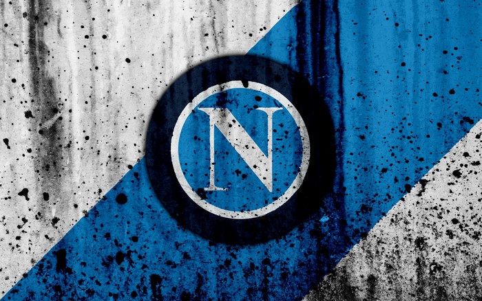 Napoli soccer logo on grunge background