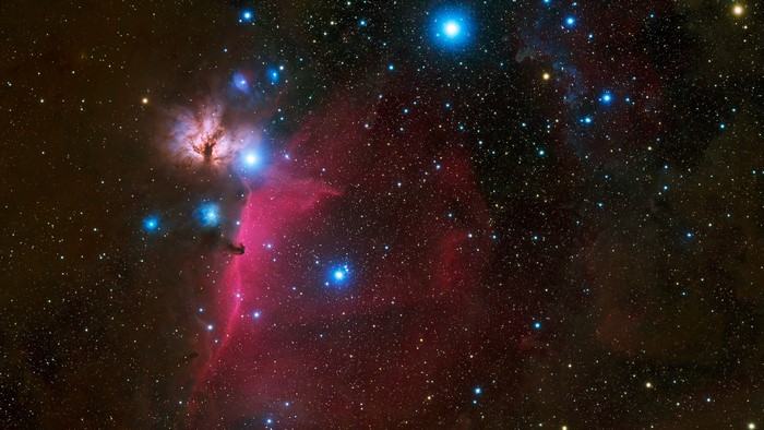 4K space nebula with stars