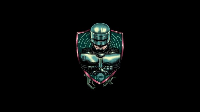 cyborg, artwork, simple background, movies, minimalism, RoboCop, HD ...