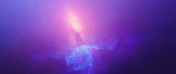 Space nebula with pink and blue clouds