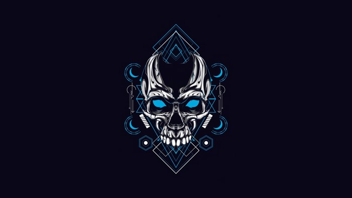 Skull with Geometric Patterns