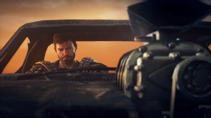 Max Rockatansky from Mad Max driving a car