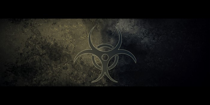 Biohazard symbol on textured background