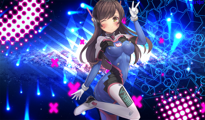 D.Va from Overwatch in anime style