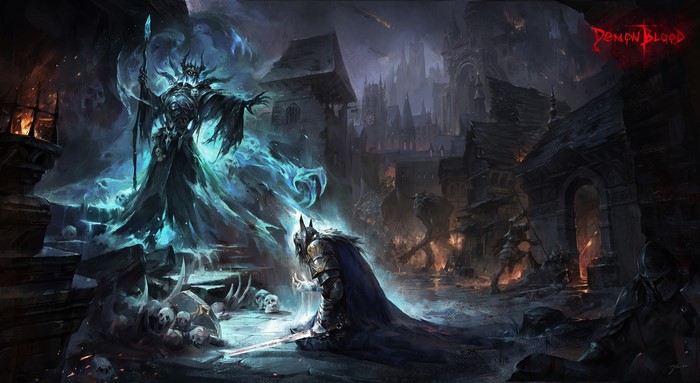 Necromancer Summoning in Fantasy City