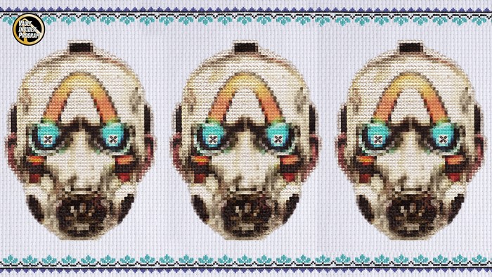 Borderlands 3 Psycho Masks Cross-Stitch Art