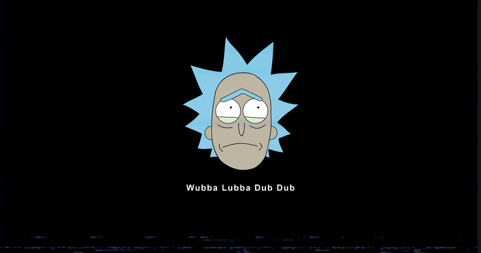 Rick Sanchez from Rick and Morty with "Wubba Lubba Dub Dub"
