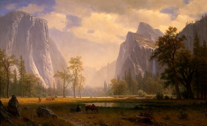 Looking Up the Yosemite Valley by Albert Bierstadt