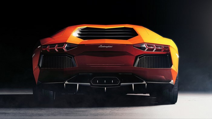 Lamborghini Aventador LP-700 rear view render