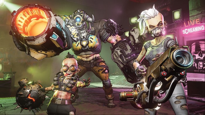 Borderlands 3 characters with weapons