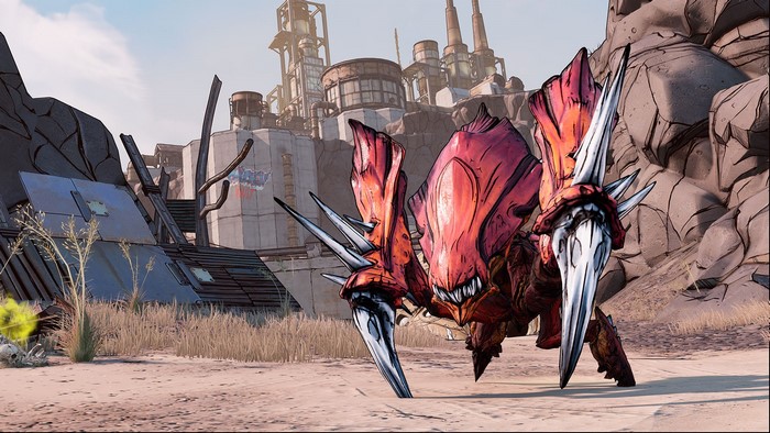 Borderlands 3 creature in a desolate industrial landscape
