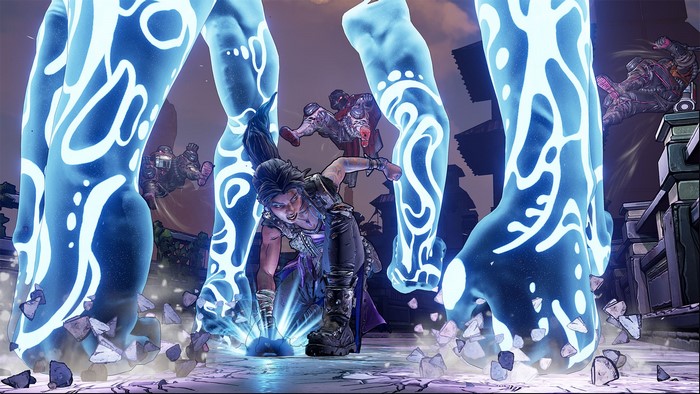 Amara from Borderlands 3 fighting enemies